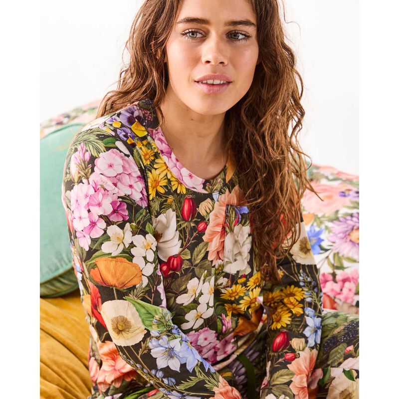 Kip&Co Cottage Garden Eden Organic Cotton LS Top & Slouch Pant PJ Set image number 2
